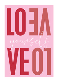 Loving message in pink that inspires self-love.-1