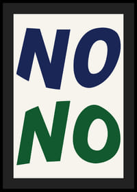 Two powerful 'NO's' in bold colors make a strong statement.-4