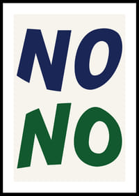Dois "NÃOs" impactantes em cores vibrantes transmitem uma mensagem forte.-0