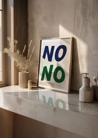 Dois "NÃOs" impactantes em cores vibrantes transmitem uma mensagem forte.-4