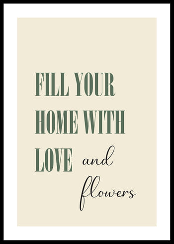 Poster Love And Flowers