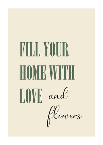 Poster Love And Flowers