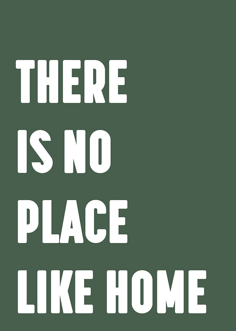 Palavras inspiradoras num cartaz que transmite o aconchego do lar.-12