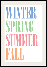 Colorful seasons in stylish typography.-2