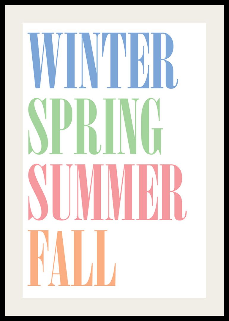 Colorful seasons in stylish typography.-12