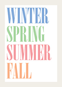 Colorful seasons in stylish typography.-3
