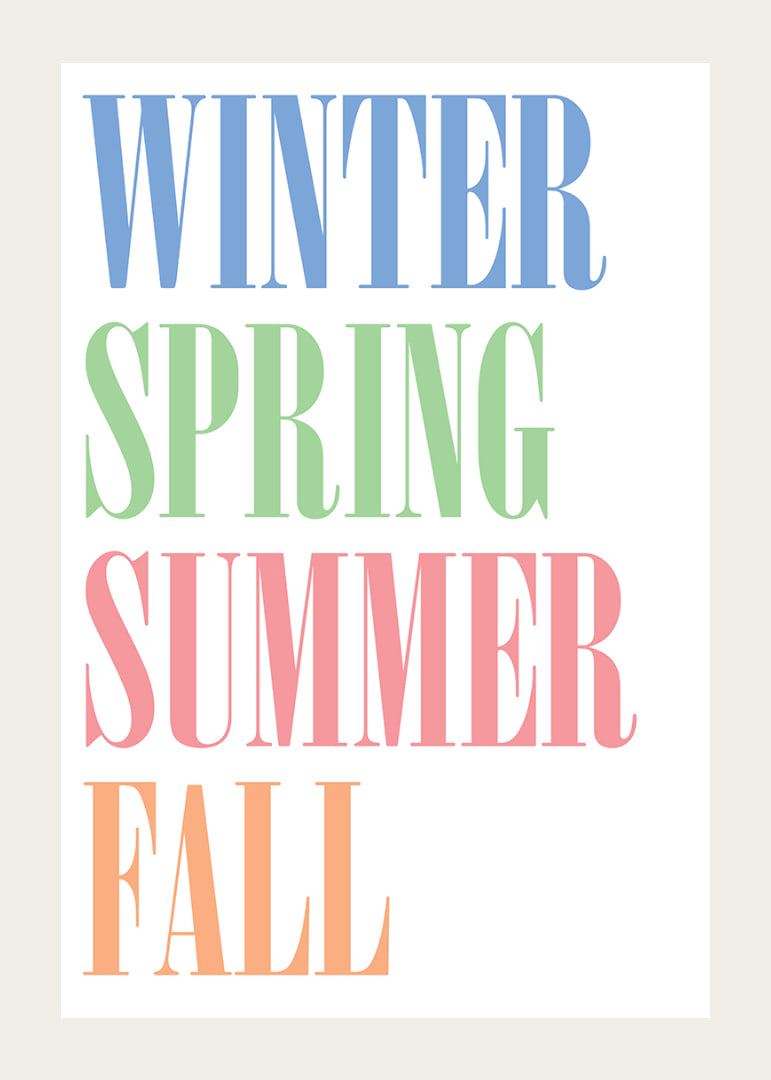 Colorful seasons in stylish typography.-12