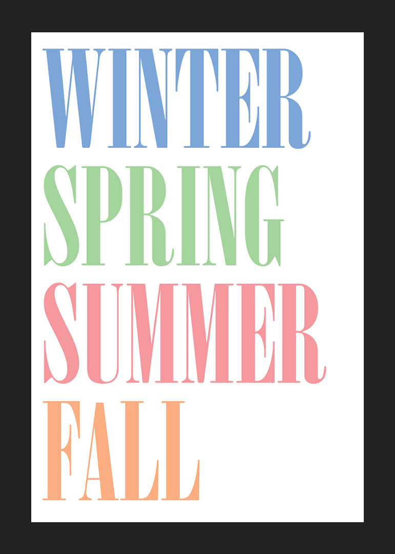 Färgglada årstider i stilfull typografi.-12