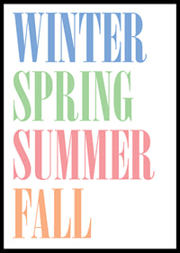 Colorful seasons in stylish typography.-6
