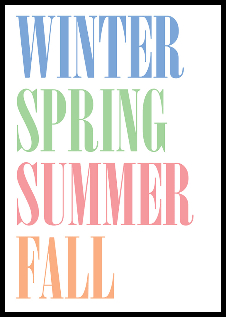 Colorful seasons in stylish typography.-12