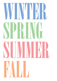 Colorful seasons in stylish typography.-7