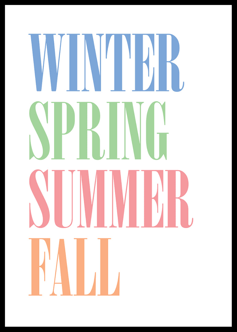 Colorful seasons in stylish typography.-12