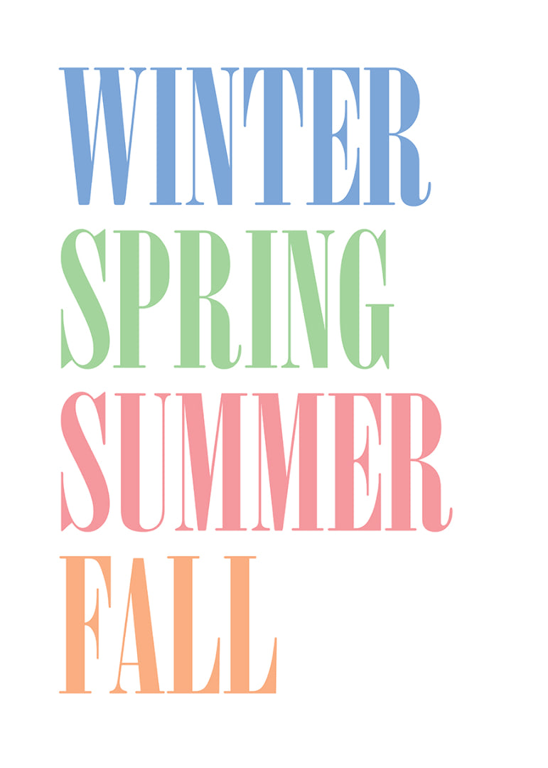 Colorful seasons in stylish typography.-12