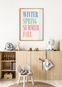 Colorful seasons in stylish typography.-8