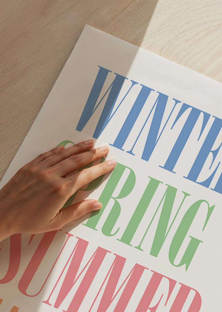 Colorful seasons in stylish typography.-12