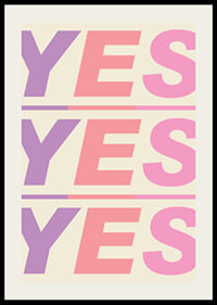 A colorful "YES" that spreads joy and positive energy.-2