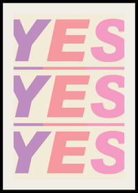 A colorful "YES" that spreads joy and positive energy.-2