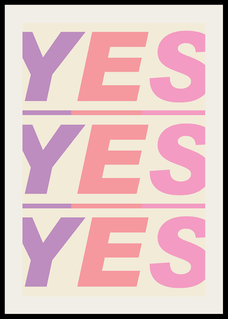 A colorful "YES" that spreads joy and positive energy.-12