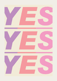 A colorful "YES" that spreads joy and positive energy.-3