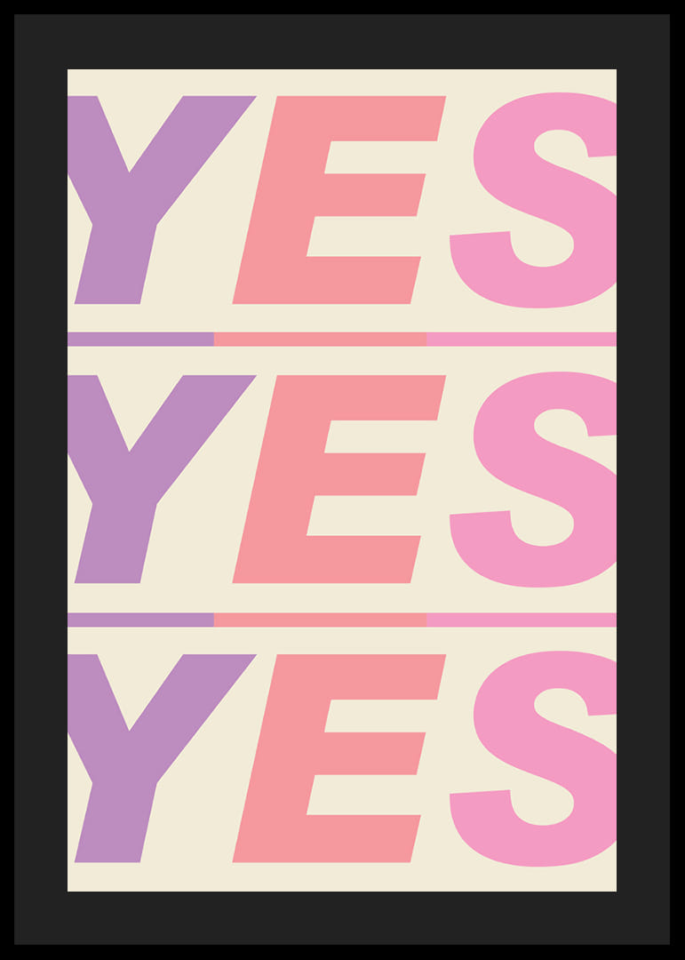 A colorful "YES" that spreads joy and positive energy.-12