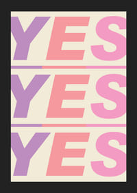A colorful "YES" that spreads joy and positive energy.-5