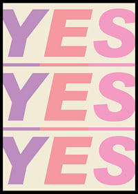A colorful "YES" that spreads joy and positive energy.-6