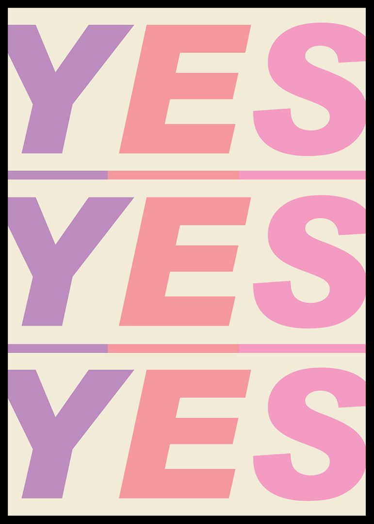 A colorful "YES" that spreads joy and positive energy.-12