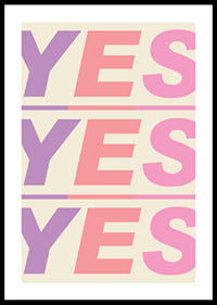 A colorful "YES" that spreads joy and positive energy.-0