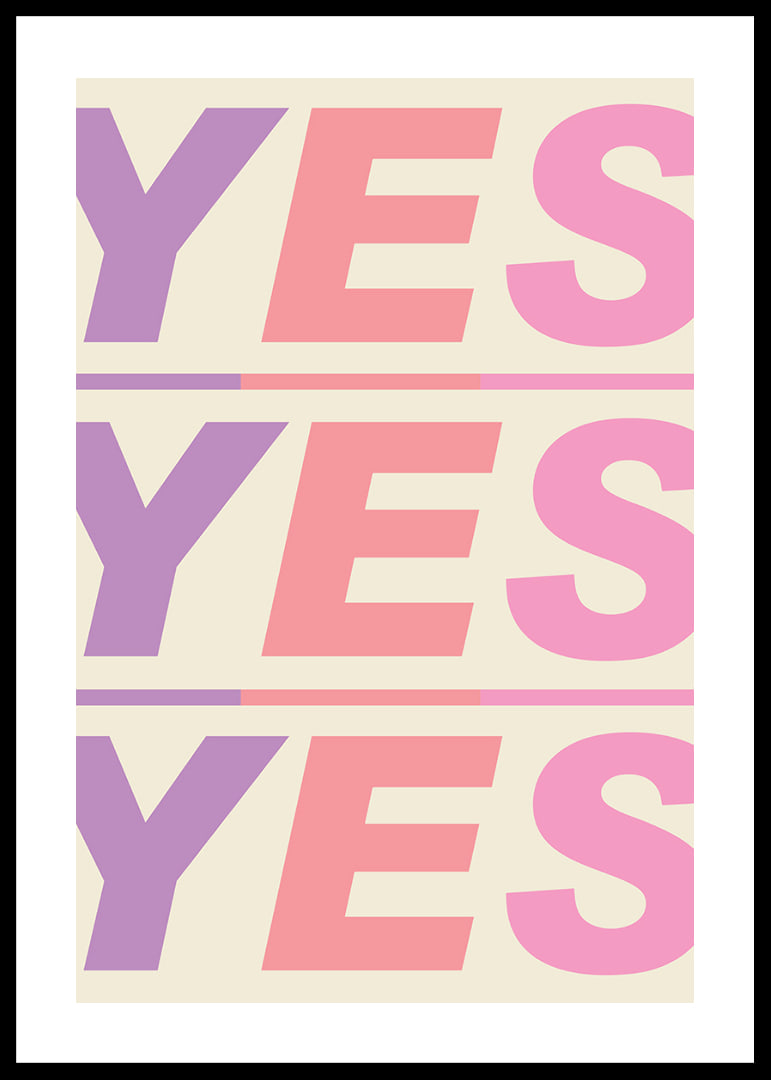 A colorful "YES" that spreads joy and positive energy.-12
