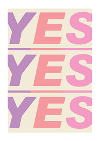 A colorful "YES" that spreads joy and positive energy.-1
