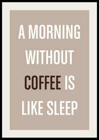 Elegant poster omfamnar kaffets energiska uppvaknande.-2