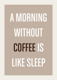 Elegant poster omfamnar kaffets energiska uppvaknande.-3