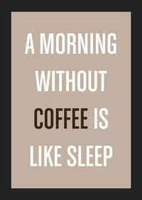 Elegant poster omfamnar kaffets energiska uppvaknande.-5