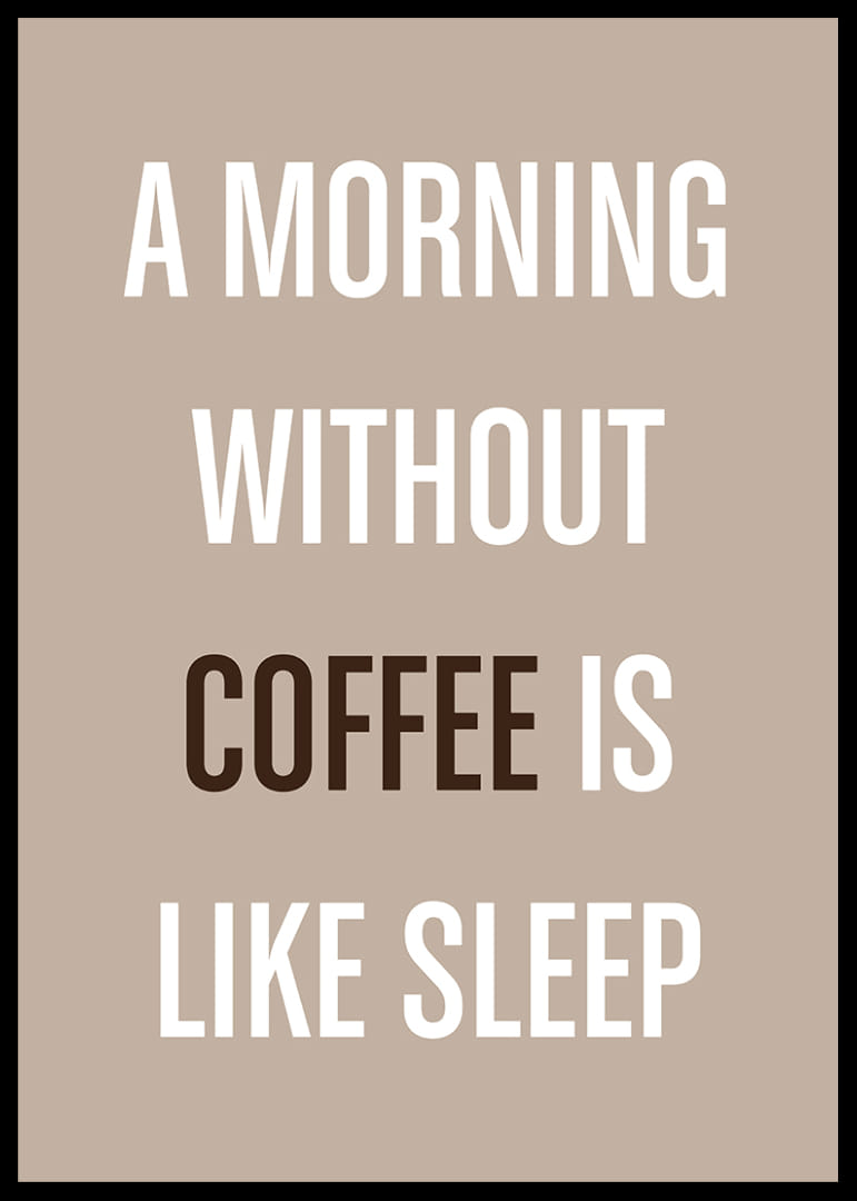 Elegant poster omfamnar kaffets energiska uppvaknande.-12