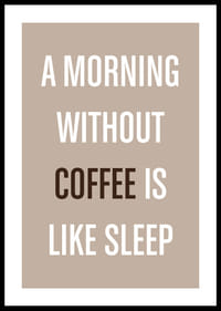 Elegant poster omfamnar kaffets energiska uppvaknande.-0