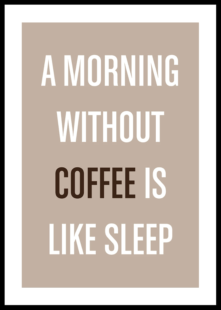 Elegant poster omfamnar kaffets energiska uppvaknande.-12