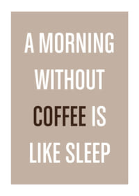 Elegant poster omfamnar kaffets energiska uppvaknande.-1