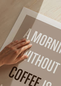 Elegant poster omfamnar kaffets energiska uppvaknande.-5