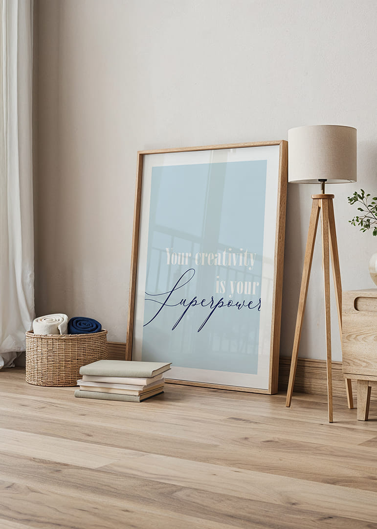 Kreativitet är din superkraft i denna inspirerande poster.-12