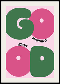 Colorful poster with playful shapes for morning and night.-2