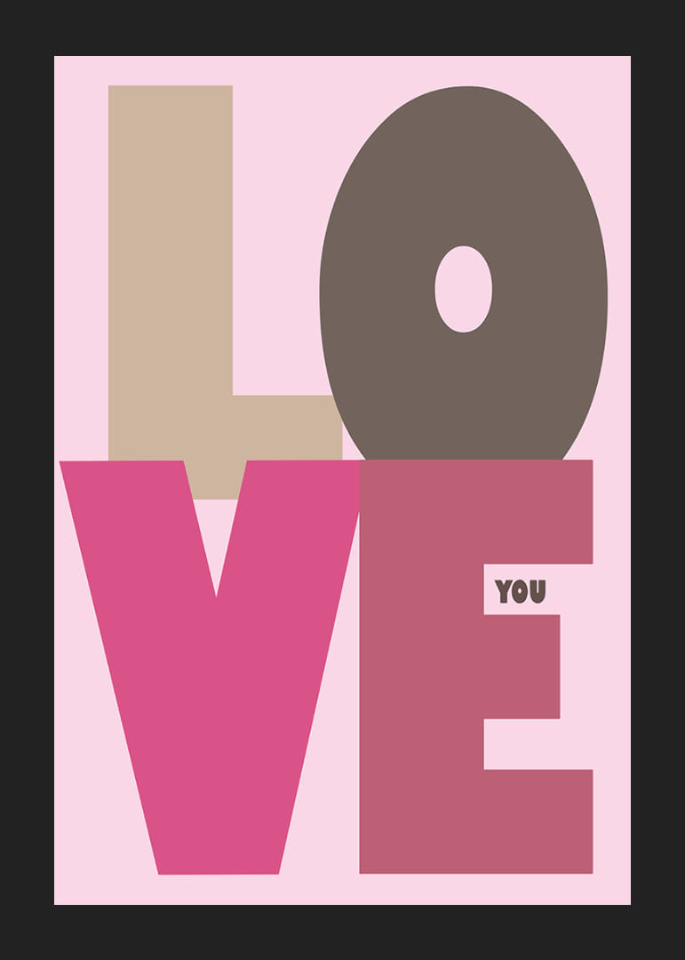 En färgstark hyllning till kärleken i modern stil.-12