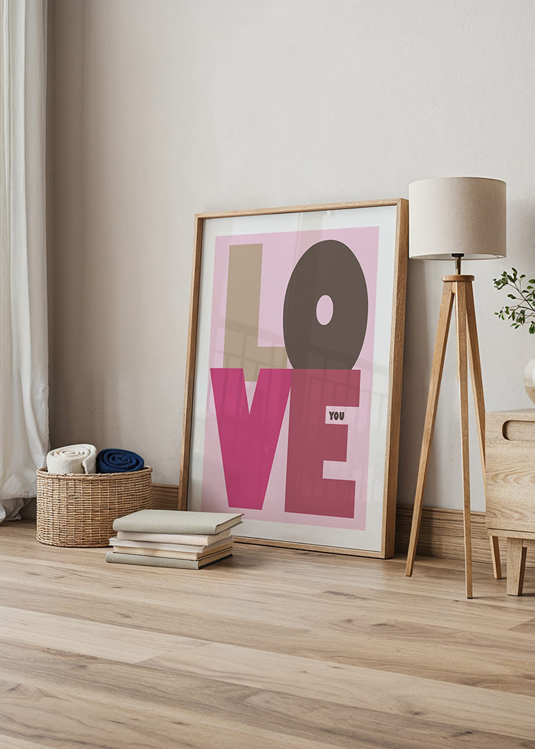 En färgstark hyllning till kärleken i modern stil.-12