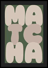 Stylish poster with the word 'MATCHA' in earthy colors.-4