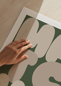 Stylish poster with the word 'MATCHA' in earthy colors.-9