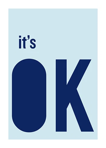 Poster Its OK Blue