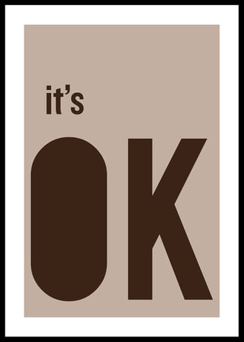 Poster Its OK Brown