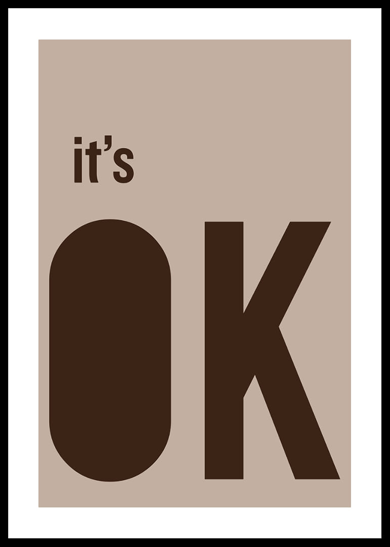 Stilren poster med ett lugnande budskap i mjuka jordtoner.-12