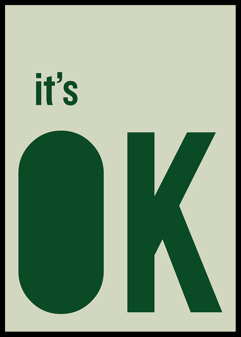 Enkla bokstäver sprider ett lugnande budskap.-12