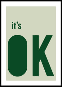 Enkla bokstäver sprider ett lugnande budskap.-0