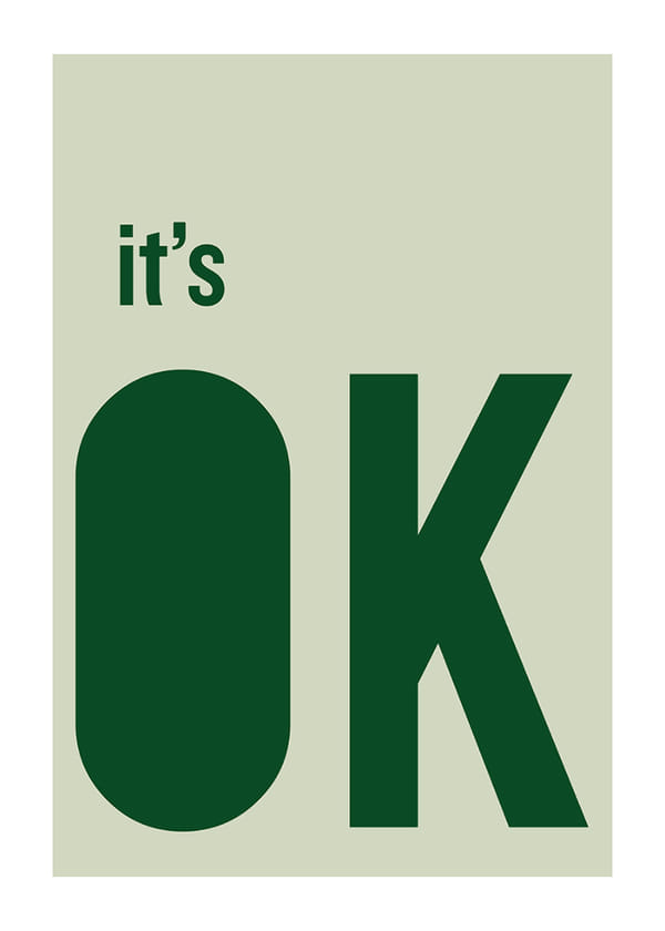 Plagát Its OK Green